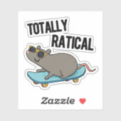 Totaal Ratig Funny Rat Pun Sticker (Vel)