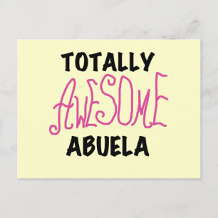 Totaal Roze T-shirts Geweldige Abuela en Giften Briefkaart