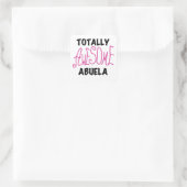 Totaal Roze T-shirts Geweldige Abuela en Giften Vierkante Sticker (Tas)