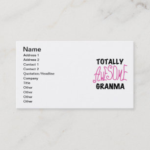 Totaal Roze T-shirts Geweldige Granma en Giften Visitekaartje