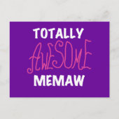 Totaal Roze T-shirts Geweldige Memaw en Giften Briefkaart (Voorkant)