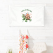 Totaal Schattige schildpad met koraal Spandoek (Insitu)