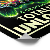 Totaal Solar Eclipse 2024 Video Game Controller Bo Poster (Hoek)