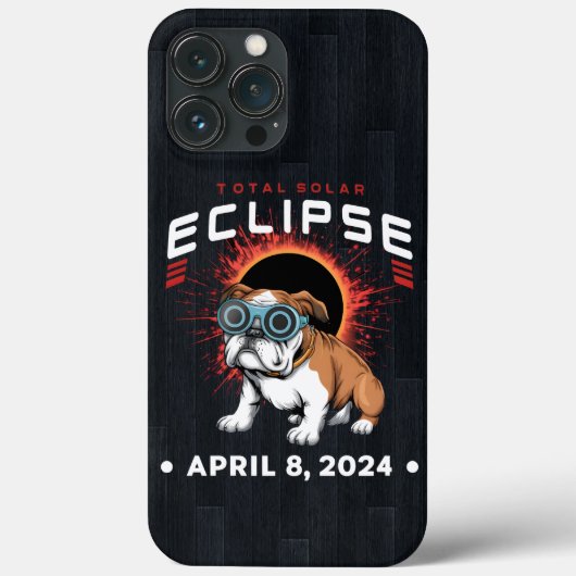 Totaal Solar Eclipse April 2024 Bulldog Lover Gift Case-Mate iPhone Case (Achterkant)