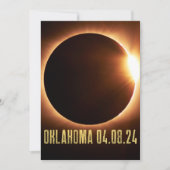 Totaal Solar Eclipse Oklahoma 2024 gepersonaliseer Kaart (Voorkant)