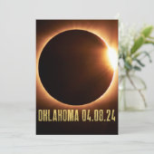 Totaal Solar Eclipse Oklahoma 2024 gepersonaliseer Kaart (Staand voorkant)