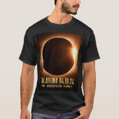 Totaal Solar Eclipse Oklahoma 2024 gepersonaliseer T-shirt (Voorkant)