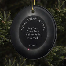 Totaal Solar Eclipse Ornament Custom Pics Tekst