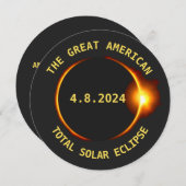 Totaal Solar Eclipse Viewing Party 4.8.2024 Vereni Kaart (Voorkant / Achterkant)