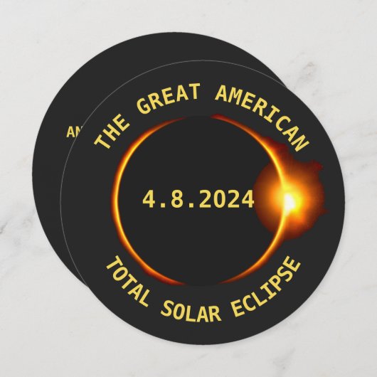 Totaal Solar Eclipse Viewing Party 4.8.2024 Vereni Kaart (Voorkant / Achterkant)
