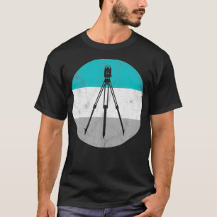 Totaal station Theodolite Retro Surveyor Cadeau vo T-shirt