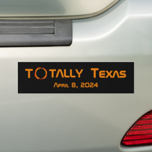 Totaal Texas 2024 Zonsverduistering Bumpersticker