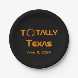 Totaal Texas 2024 Zonsverduistering Papieren Bordje