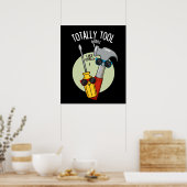 Totaal Tool Grappig Handyman Pun Dark BG Poster (Keuken)