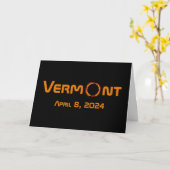 Totaal Vermont 2024 Zonsverduistering Kaart (Gele Bloem)