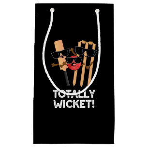 Totaal Wicket Funny Sports Cricket Pun Dark BG Klein Cadeauzakje