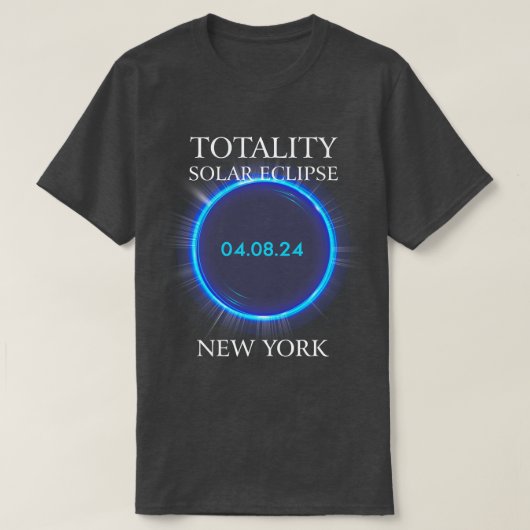 Totaal zonne-energie 2024 New York 04 T-shirt (Design voorkant)