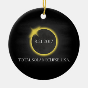 Totaal zonne-energie 21 augustus 2017USA Souvenir Keramisch Ornament