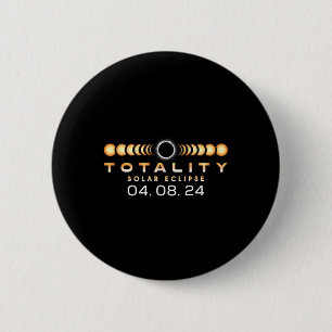 Totaal zonne - verduistering Lente 04.08.2024 Tota Ronde Button 5,7 Cm