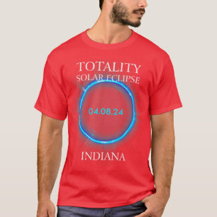 Totaal zonnebrand 2024 Indiana 040824 Astronomie T-shirt