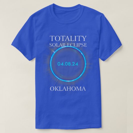 Totaal zonnebrand 2024 Oklahoma 040824 Astronomie T-shirt (Design voorkant)