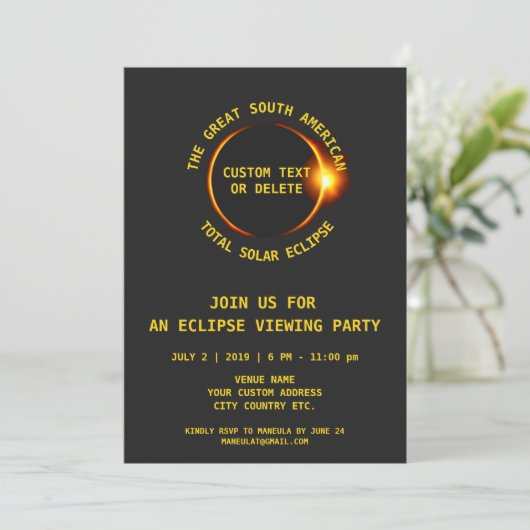 Totaal Zonneclipse Partij 7.2.2019 Zuid-Amerika Kaart (Staand voorkant)
