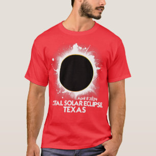 Totaal Zonneclipse TEXAS 2024 Amerikaanse Totalite T-shirt