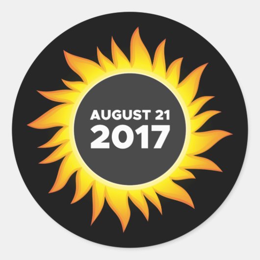 Totaal zonnecrisis - 08.21.2017 ronde sticker (Voorkant)