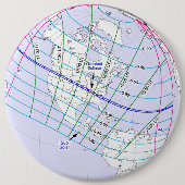 Totaal zonnecrisis 2017 Wereldwijde route Ronde Button 6,0 Cm (Voorkant)