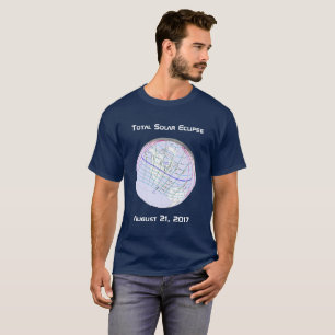 Totaal zonnecrisis 2017 Wereldwijde route T-shirt