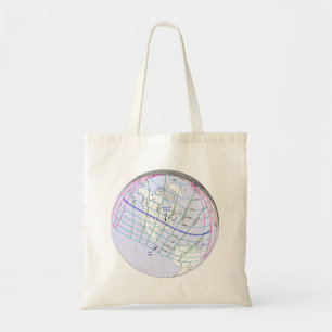 Totaal zonnecrisis 2017 Wereldwijde route Tote Bag