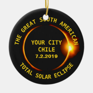 Totaal zonnepanelen 2019 Chili, Zuid-Amerika Keramisch Ornament