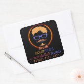 Totaal zonnepanelen 21 augustus 2017 Funny Hipster Vierkante Sticker (Envelop)