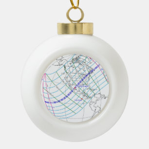 Totaal zonnescherm 2024 Wereldwijde Weg Keramische Bal Ornament