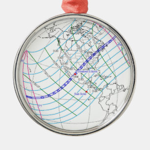 Totaal zonnescherm 2024 Wereldwijde Weg Metalen Ornament
