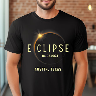 Totaal Zonneverduistering 2024 April 8 Aangepaste T-shirt