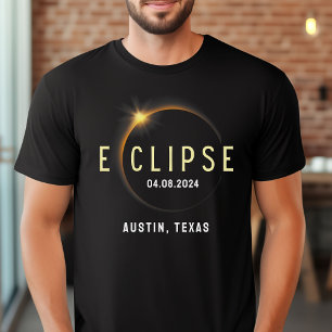 Totaal Zonneverduistering 2024 April 8 Aangepaste T-shirt