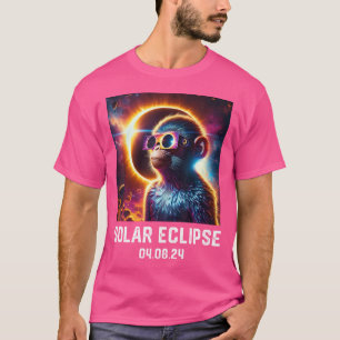 Totaal Zonsverduistering 04 08 24 Apen Astronomie  T-shirt