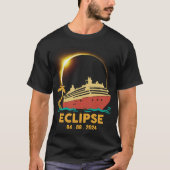 Totaal Zonsverduistering 2024 Cruiseschip T-shirt (Voorkant)