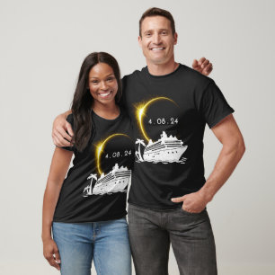Totaal Zonsverduistering 2024 Cruiseschip T-shirt