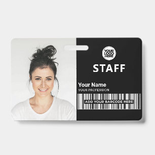 Totaal Zwart Zakelijk Pasfoto Personeel ID Badge