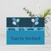 Total Birthday Boy In Blue Invitation (Debout devant)