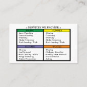 Total Carte de visite saisonnier des soins d'aména (Dos)