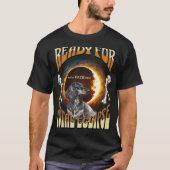 Total Eclipse 2024 bewerkbare datum Schattige Dog  T-shirt (Voorkant)