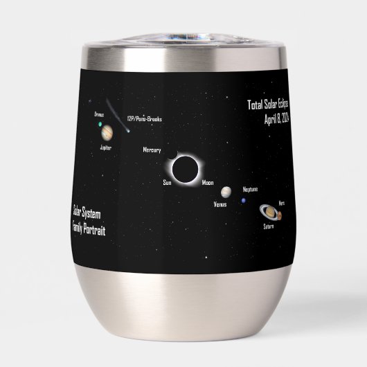 Total Eclipse 2024 Système solaire Portrait de fam (Avant)