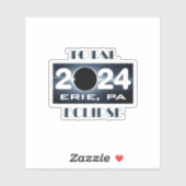 Total Eclipse Erie PA 2024 Pad van Totaliteit Sticker (Vel)