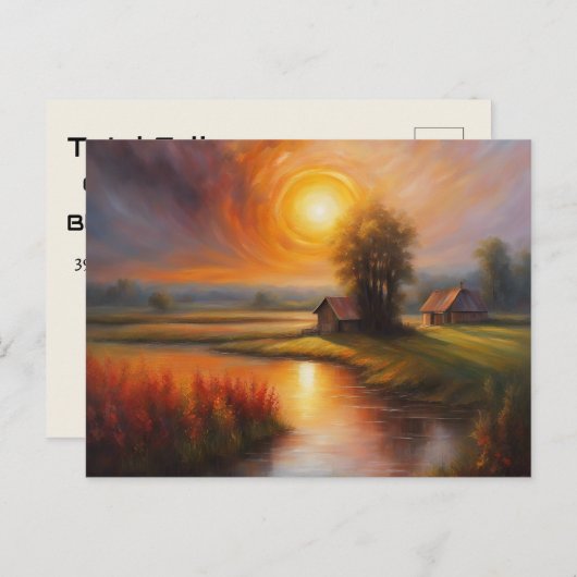 Total Eclipse van de Sun Custom BRIEFKAART (Voorkant / Achterkant)