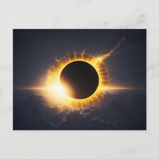Total Eclipse van de Sun Custom BRIEFKAART (Voorkant)