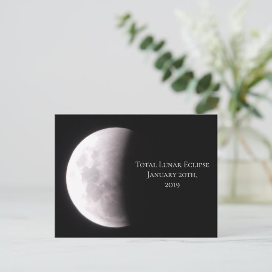 Total Lunaire Eclipse Keepsaké carte postale (Debout devant)