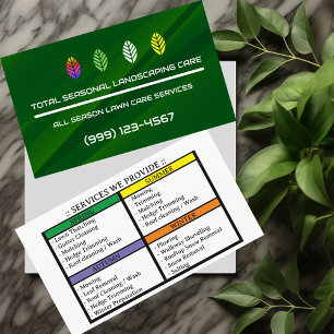 Total Seasonal Landscaping Care Business Card Visitekaartje
